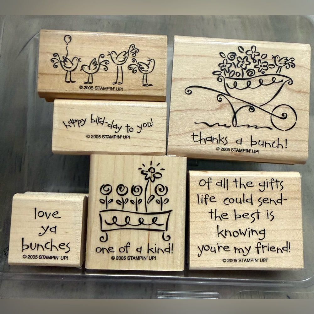 Stampin' Up! Wooden Stamp Set-Love Ya Bunches set